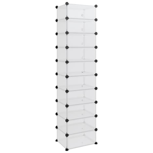 vidaXL skoreol 44x32x174 cm PP transparent