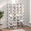 Miniatyrbillede 7 af 8: vidaXL skoreol 93x36,5x140 cm PP transparent