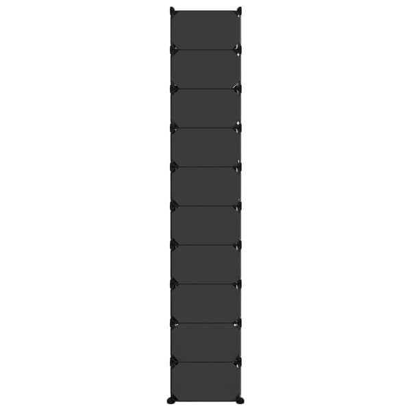 vidaXL skoreol 44x32x174 cm PP sort