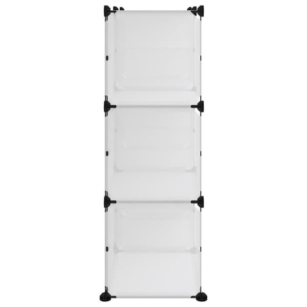 vidaXL Kenkäteline läpinäkyvä 84x31,5x93 cm PP