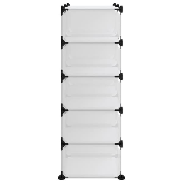 vidaXL Kenkäteline läpinäkyvä 84x32x88,5 cm PP