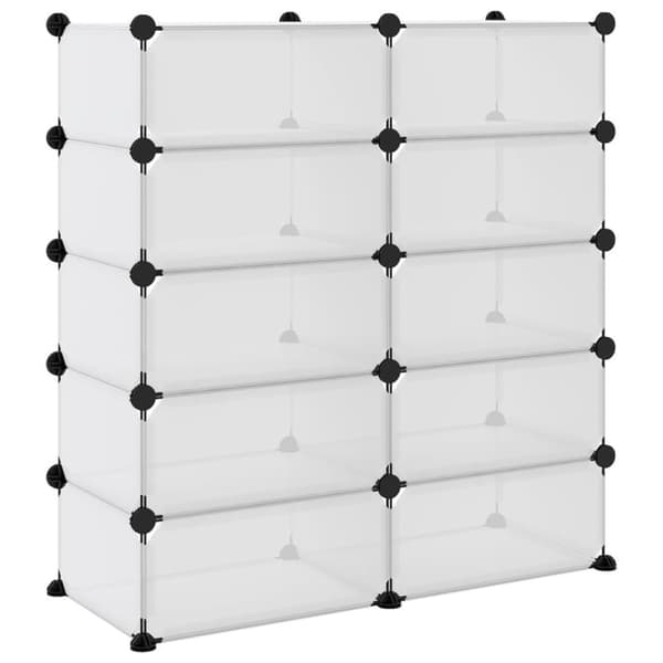 vidaXL Kenkäteline läpinäkyvä 84x32x88,5 cm PP