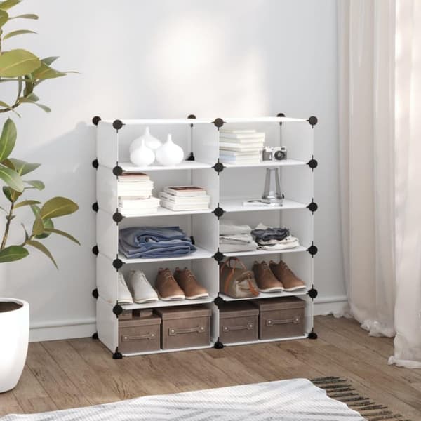 vidaXL Kenkäteline läpinäkyvä 84x32x88,5 cm PP
