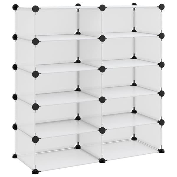 vidaXL Kenkäteline läpinäkyvä 84x32x88,5 cm PP