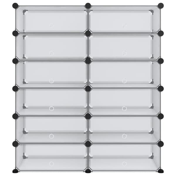 vidaXL skoreol 94,5x36,5x106 cm PP transparent