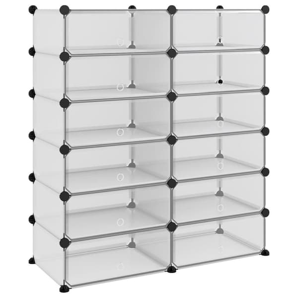 vidaXL skoreol 94,5x36,5x106 cm PP transparent