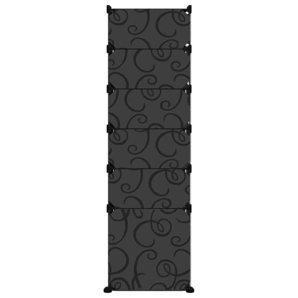 vidaXL skoreol 94x37x125 cm PP sort