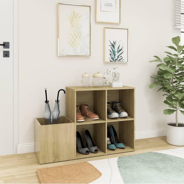 vidaXL skoskab 105x35,5x70 cm konstrueret træ sonoma-eg