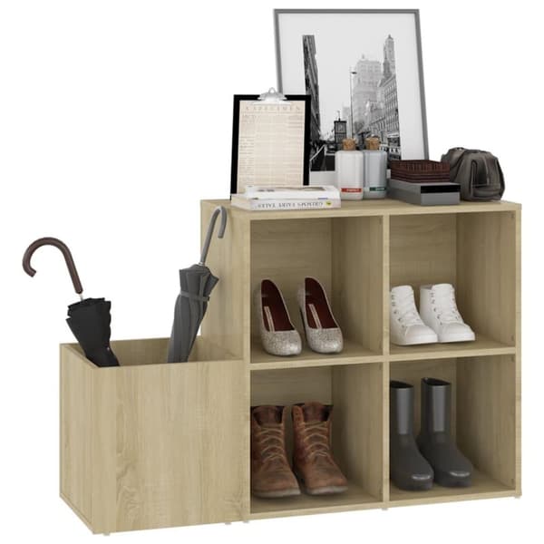 vidaXL skoskab 105x35,5x70 cm konstrueret træ sonoma-eg