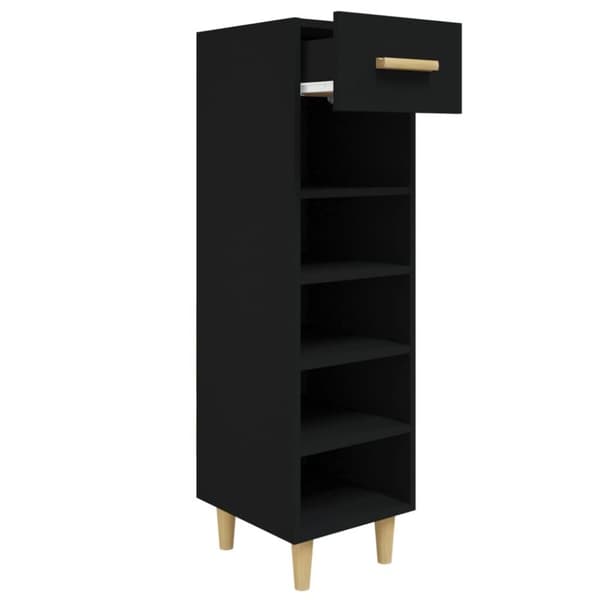 vidaXL skoskab 30x35x105 cm konstrueret træ sort