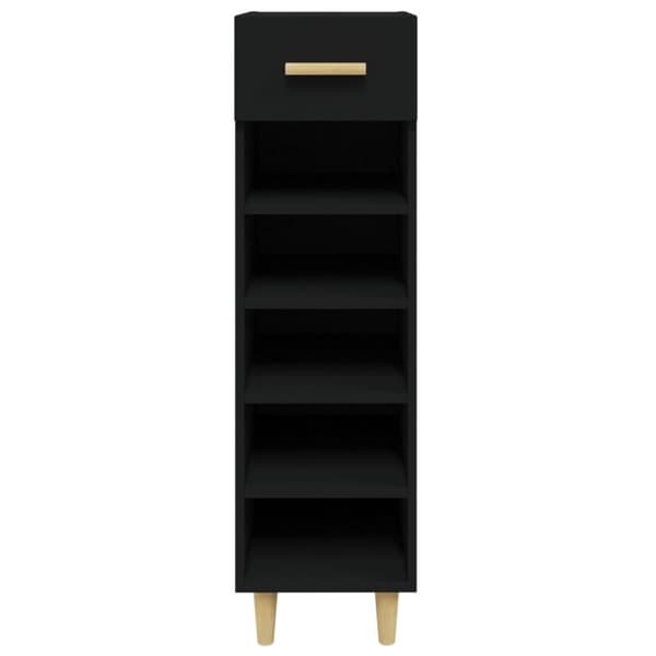 vidaXL skoskab 30x35x105 cm konstrueret træ sort
