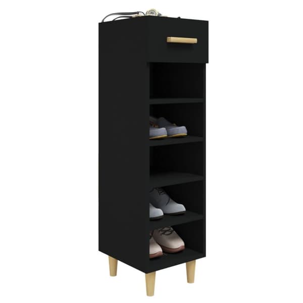 vidaXL skoskab 30x35x105 cm konstrueret træ sort