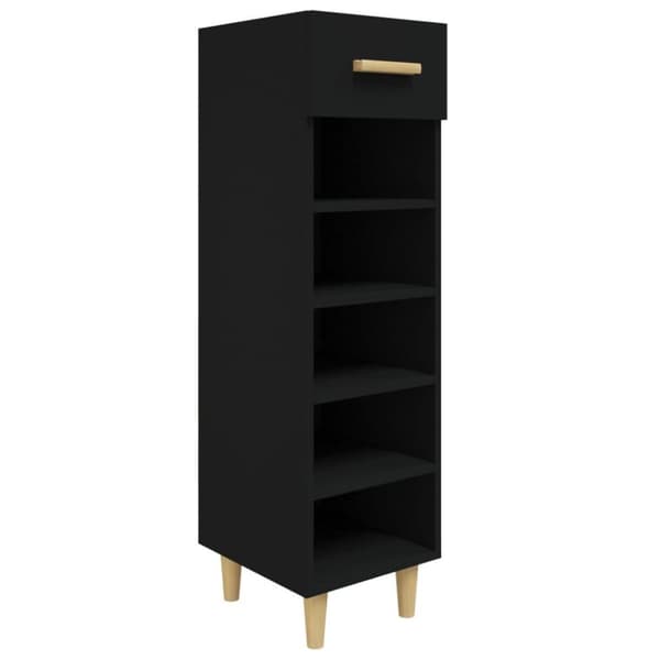 vidaXL skoskab 30x35x105 cm konstrueret træ sort