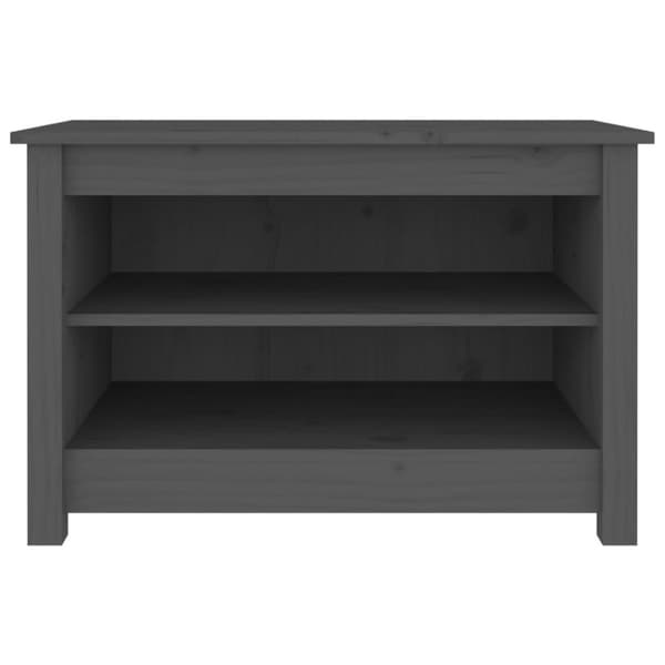 vidaXL Kenkäpenkki harmaa 70x38x45,5 cm täysi mänty