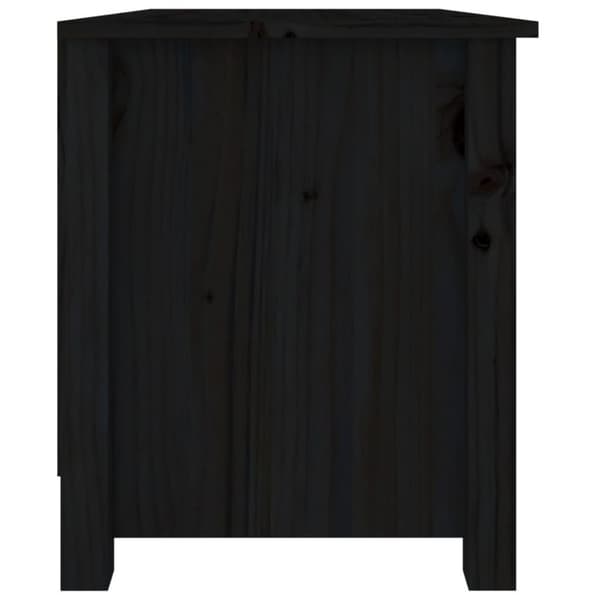 vidaXL Kenkäpenkki musta 70x38x45,5 cm täysi mänty