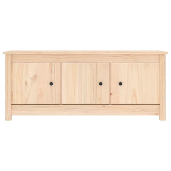vidaXL skoskab 110x38x45,5 cm massivt fyrretræ