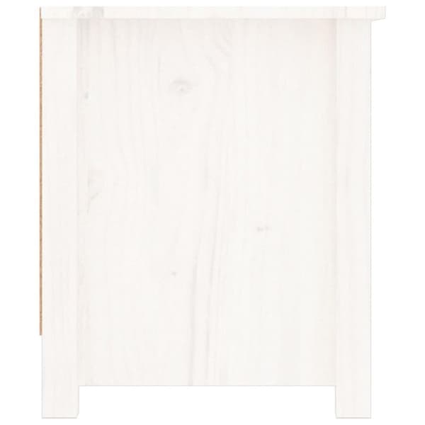 vidaXL skoreol 110x38x45,5 cm massivt fyrretræ hvid