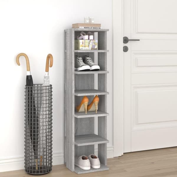 vidaXL skoreol 27,5x27x102 cm konstrueret træ grå sonoma-eg