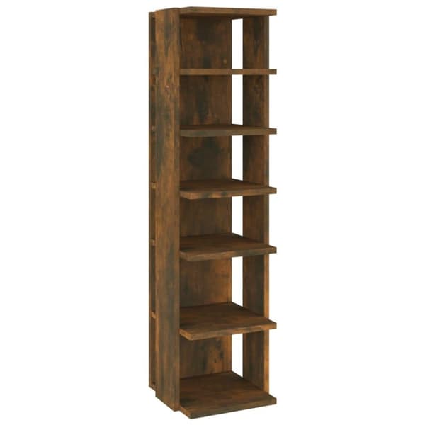 vidaXL skoreoler 2 stk. 27,5x27x102 cm konstrueret træ røget egetræ