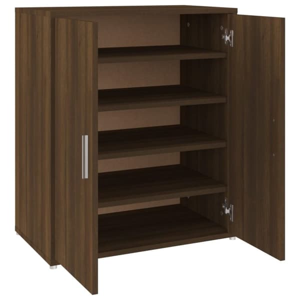 vidaXL Kenkäteline ruskea tammi 60x35x70 cm tekninen puu