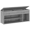 Miniatyrbillede 1 af 9: vidaXL skoreol 105x30x45 cm konstrueret træ grå sonoma-eg