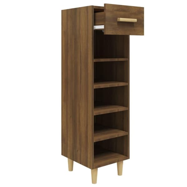 vidaXL skoreol 30x35x105 cm konstrueret træ brun egetræsfarve