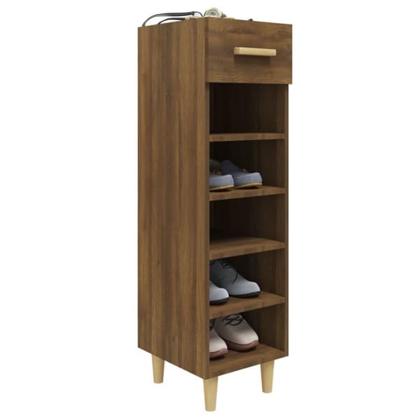vidaXL skoreol 30x35x105 cm konstrueret træ brun egetræsfarve