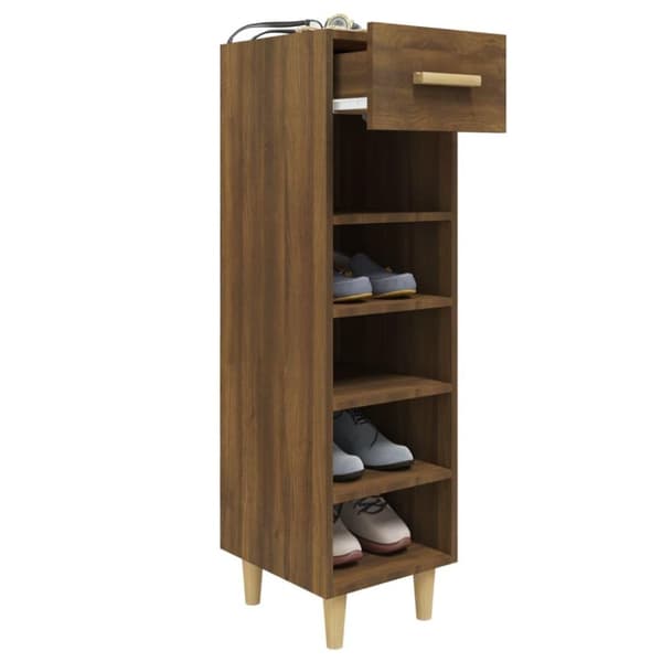 vidaXL skoreol 30x35x105 cm konstrueret træ brun egetræsfarve
