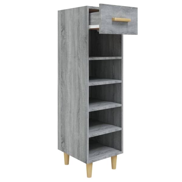 vidaXL Kenkäkaappi harmaa Sonoma 30x35x105 cm tekninen puu
