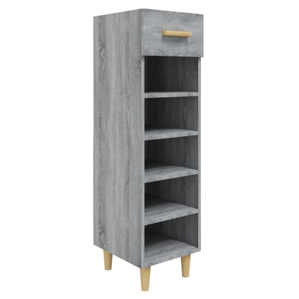 vidaXL Kenkäkaappi harmaa Sonoma 30x35x105 cm tekninen puu