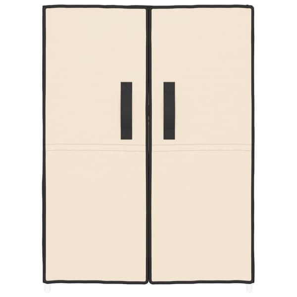 vidaXL Skoskap kremhvit 60x28x90 cm stoff