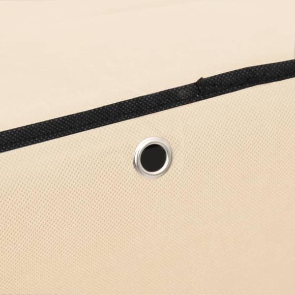 vidaXL Skoskap kremhvit 60x28x90 cm stoff