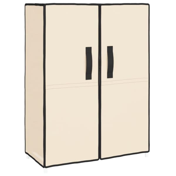 vidaXL Skoskap kremhvit 60x28x90 cm stoff