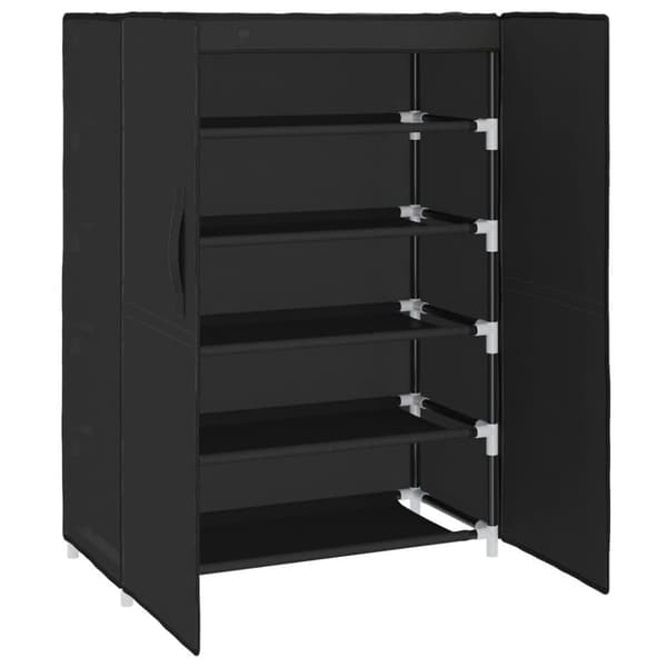 vidaXL Skoskap svart 60x28x90 cm stoff