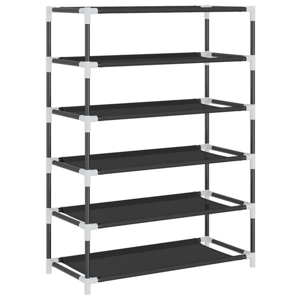 vidaXL Skoskap svart 60x28x90 cm stoff