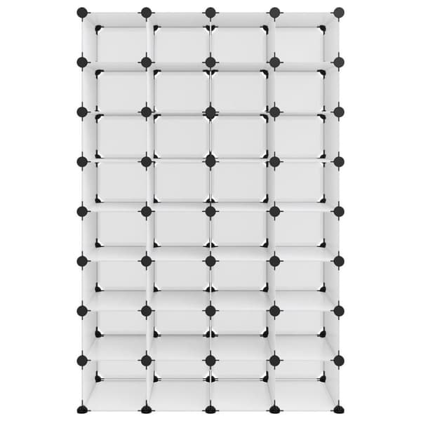 vidaXL Skostativ gjennomsiktig 93x36,5x140 cm PP