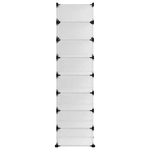 vidaXL Skostativ gjennomsiktig 93x36,5x140 cm PP