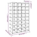 Miniatyrbilde 6 av 8: vidaXL Skostativ gjennomsiktig 93x36,5x140 cm PP