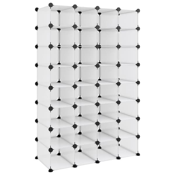 vidaXL Skostativ gjennomsiktig 93x36,5x140 cm PP