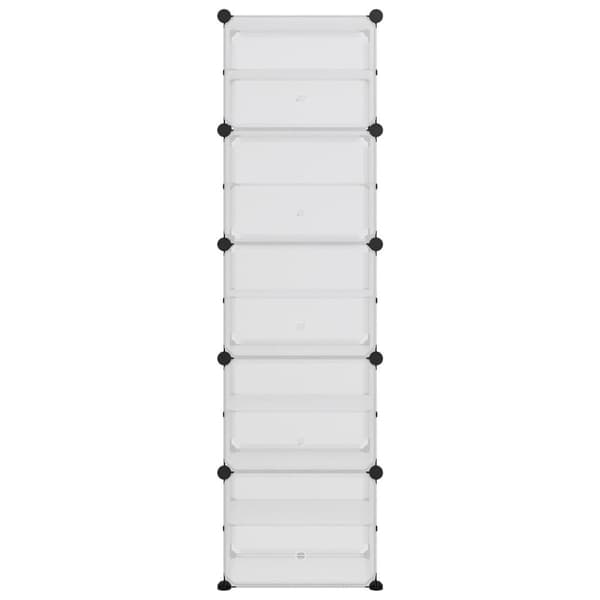 vidaXL Skostativ gjennomsiktig 44x31,5x153,5 cm PP