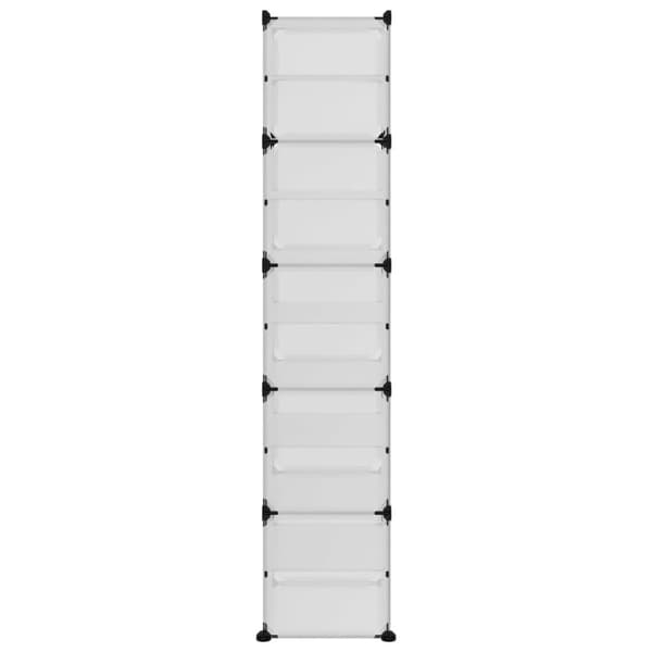 vidaXL Skostativ gjennomsiktig 44x31,5x153,5 cm PP