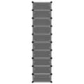 Miniatyrbilde 3 av 9: vidaXL Skostativ svart 44x32x174 cm PP