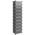 Miniatyrbilde 2 av 9: vidaXL Skostativ svart 44x32x174 cm PP