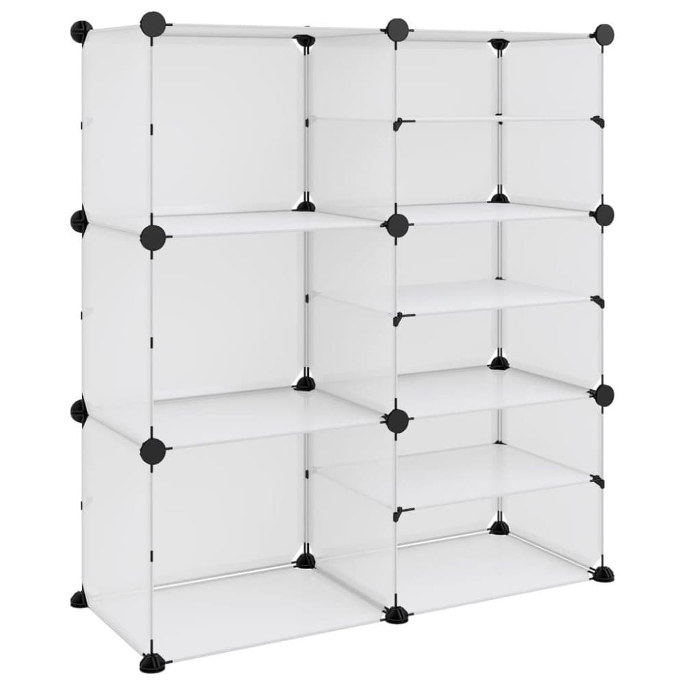 vidaXL Skohylla transparent 84x31,5x93 cm PP