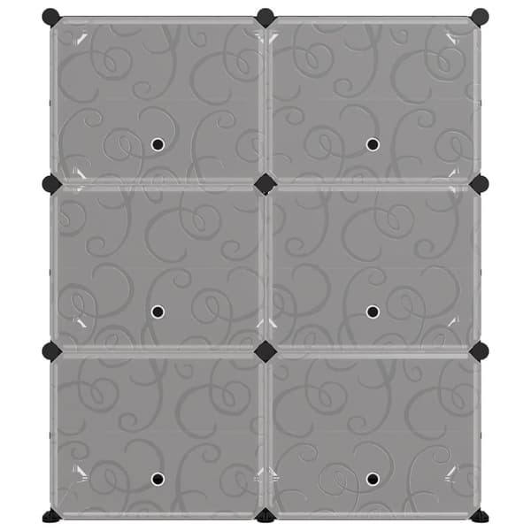 vidaXL Skohylla svart 84,5x31x93,5 cm PP