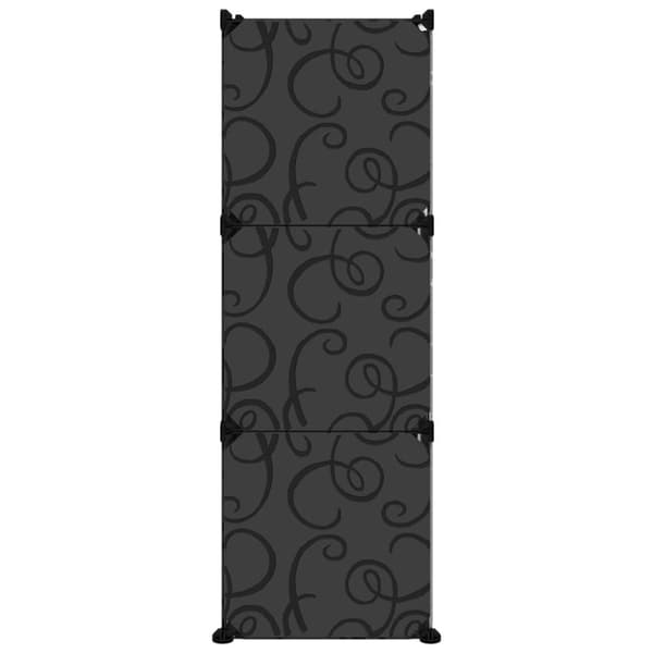 vidaXL Skohylla svart 84,5x31x93,5 cm PP