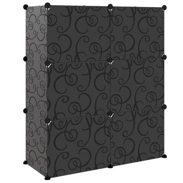 vidaXL Skohylla svart 84,5x31x93,5 cm PP