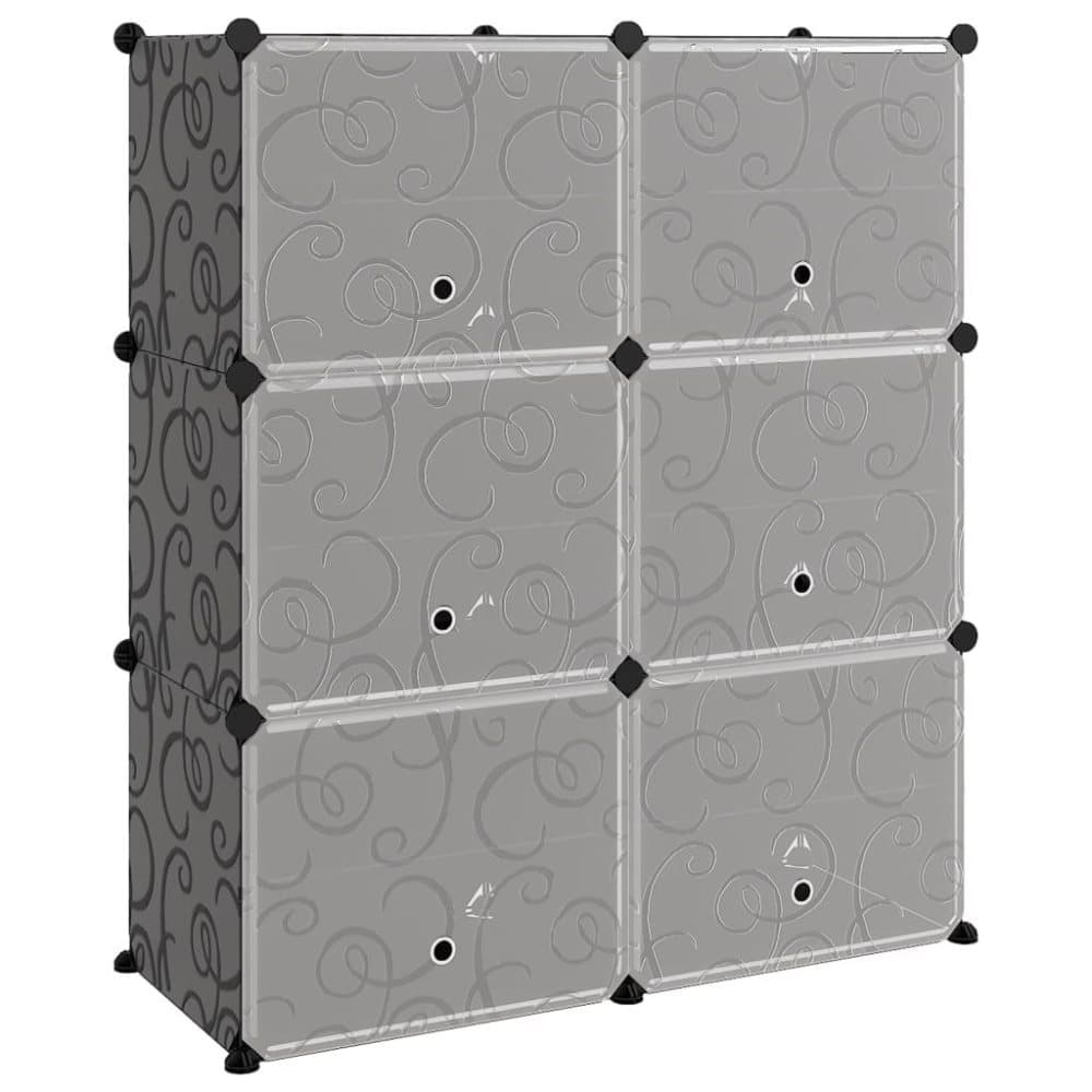 vidaXL Skohylla svart 84,5x31x93,5 cm PP