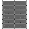 Miniatyrbilde 3 av 9: vidaXL Skostativ svart 94,5x36,5x106 cm PP