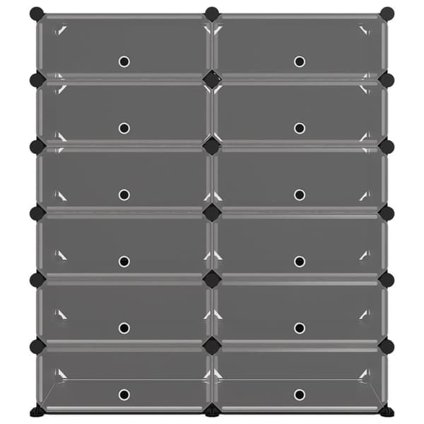 vidaXL Skostativ svart 94,5x36,5x106 cm PP